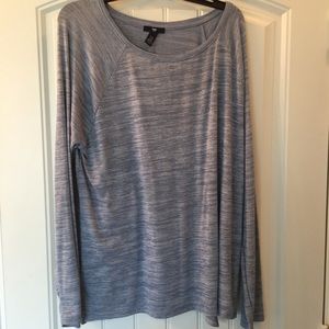 Heather Grey Blue Long Sleeved
